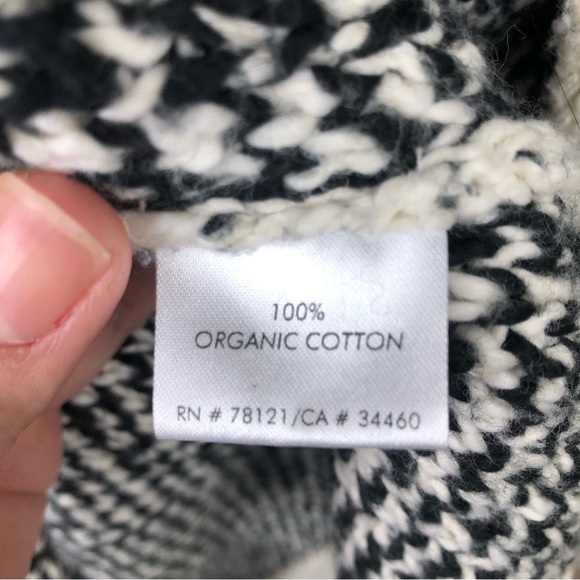 Eileen Fisher Black and White knit snap front jacket sweater size: XL - Picture 12 of 16